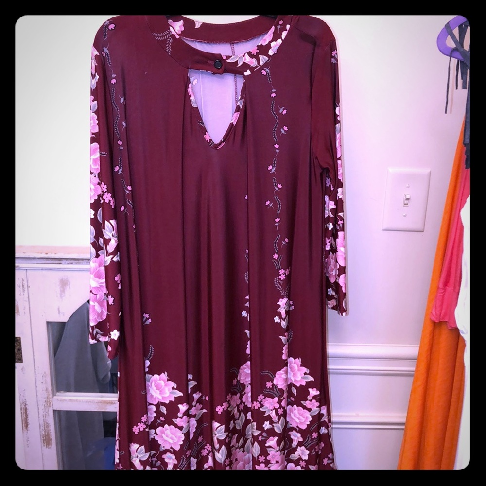 Spring dress with flowers